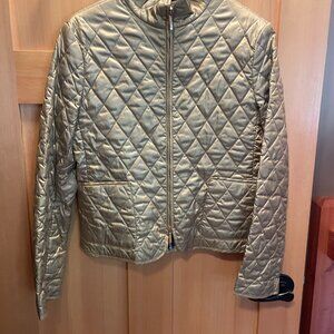 Burberry Gold Quilted Jacket - Size Small